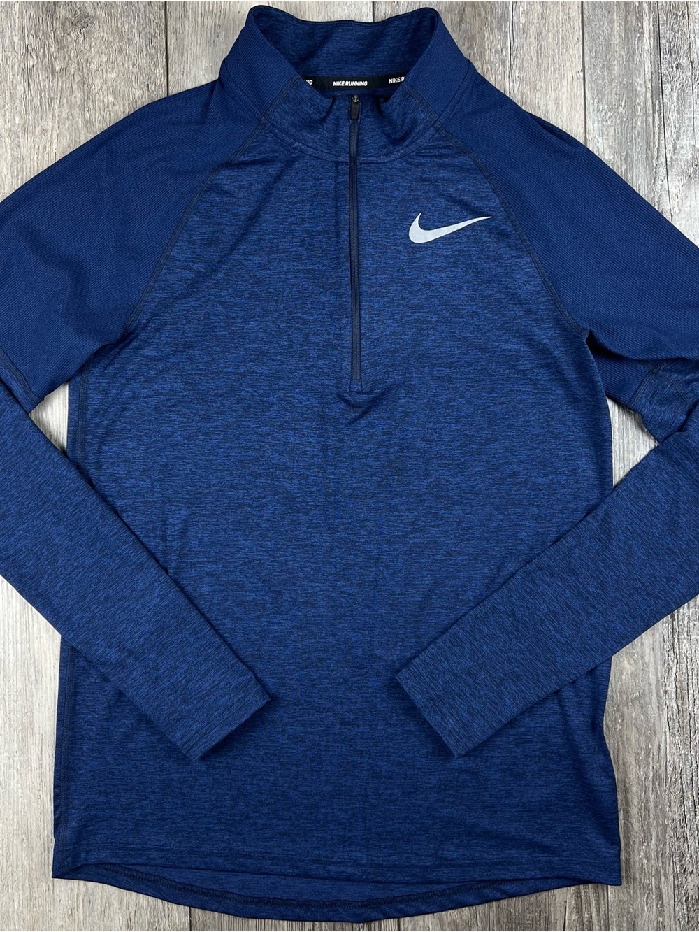 Nike Men’s Dri-FIT Element 1/4 Zip Blue Running Pullover Size Small Lightweight